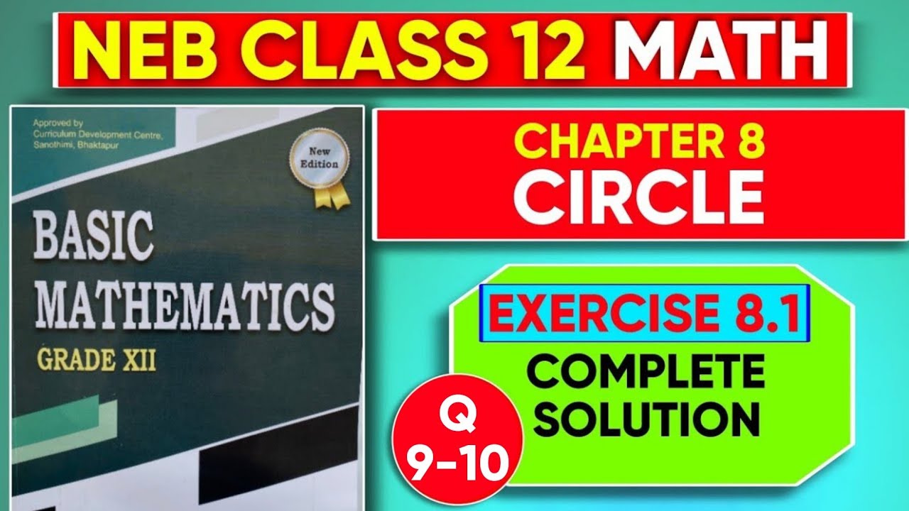 Circle Class 12-Exercise 8.1 Q.n9 & 10 Complete Solution | Conic Section Class 12| Basic Mathematics