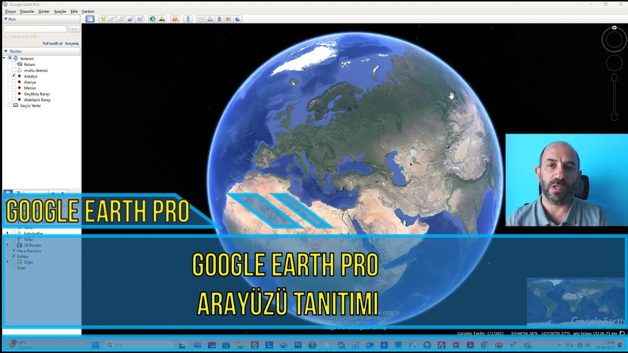1. GOOGLE EARTH ARA YÜZÜ