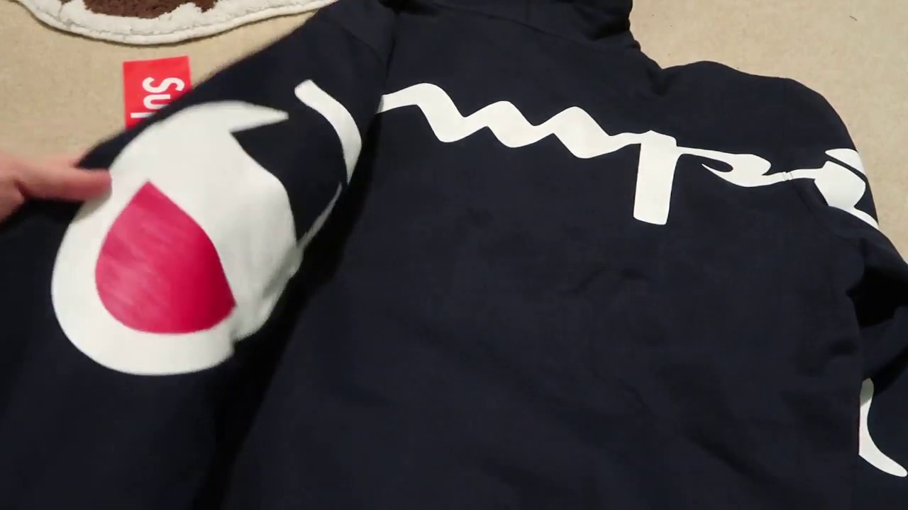 Supreme SS18 Week 14 Pickup/Unboxing Champion Hooded Sweatshirt
