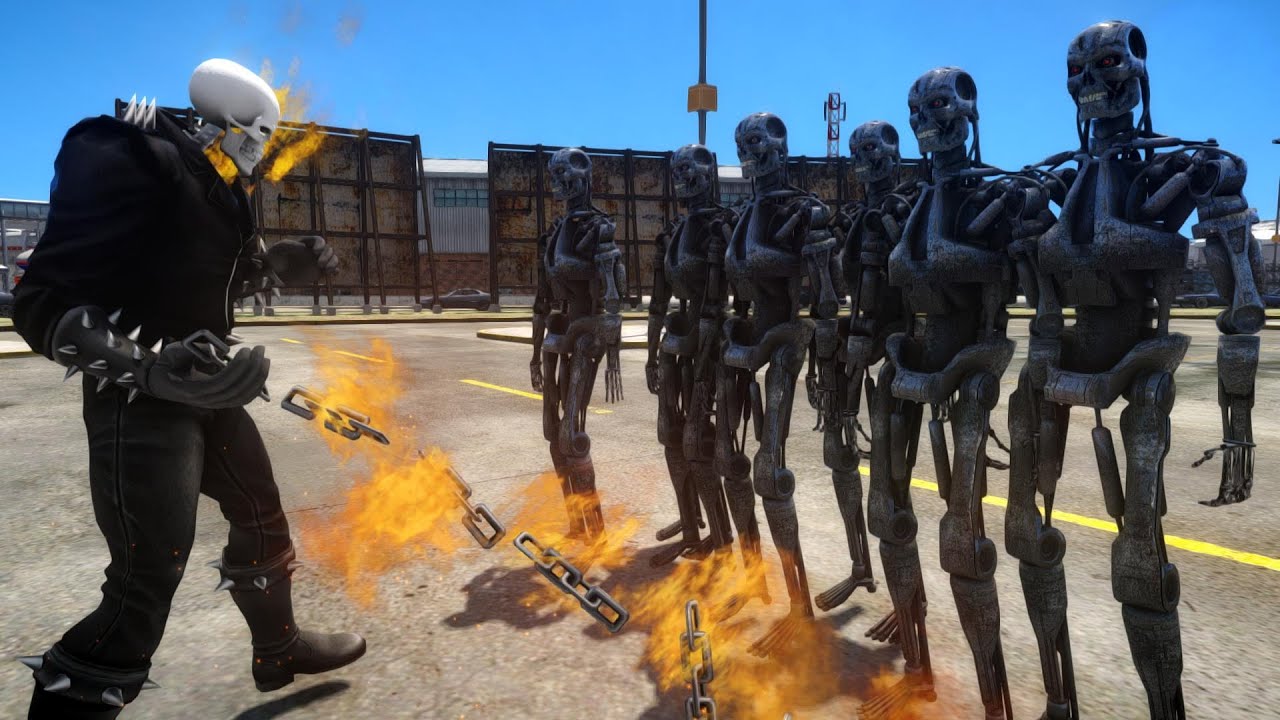 Ghost Rider VS Terminator Army