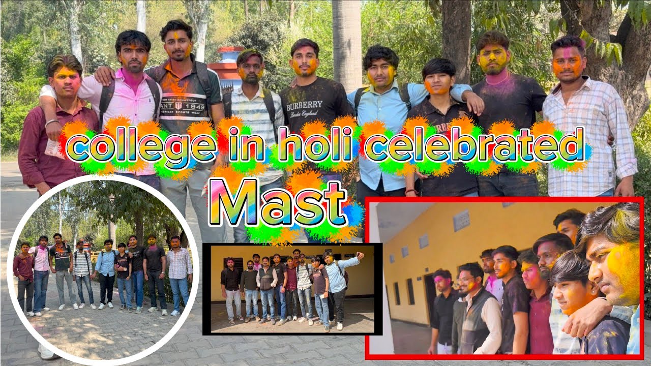  College in Holi celebrated mast🫂