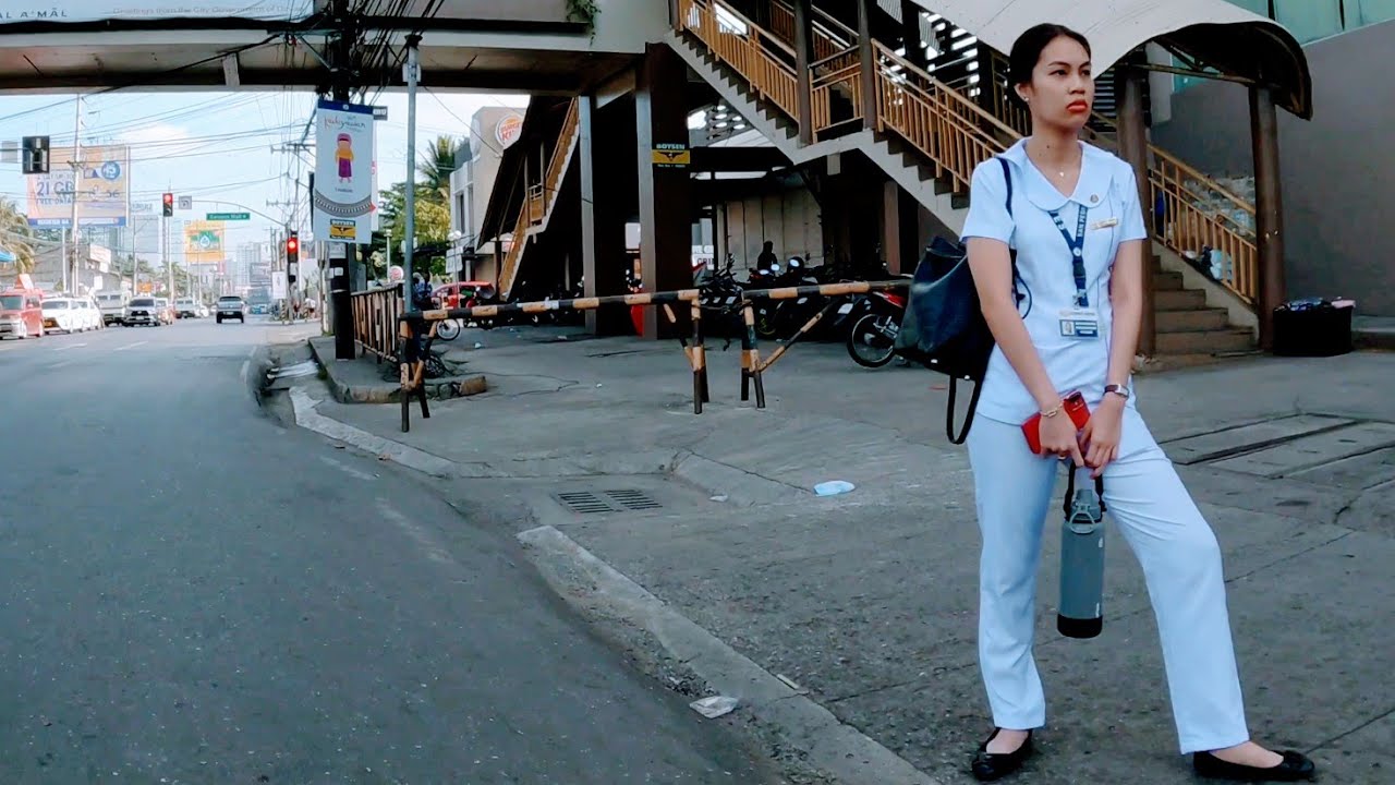 Daytime Street Scenes Davao City Philippines
