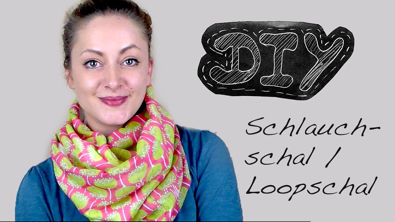 Nähanleitung Schlauchschal nähen - Loopschal Wendeschal Rundschal Loop Schal Anleitung kostenlos