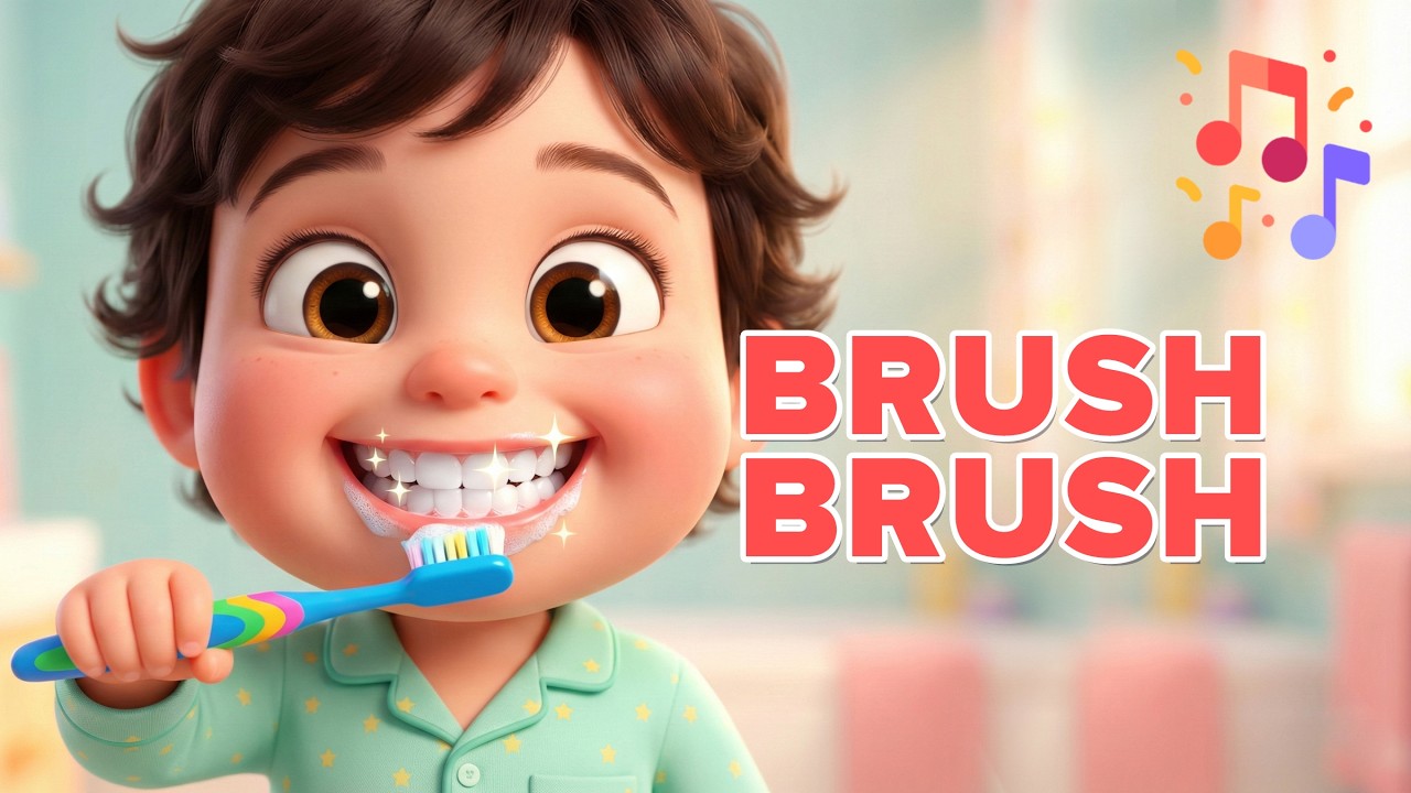 Brush Brush Sparkle Teeth 🪥 | Brushing Teeth Song for Kids | Fun Morning Routine Song
