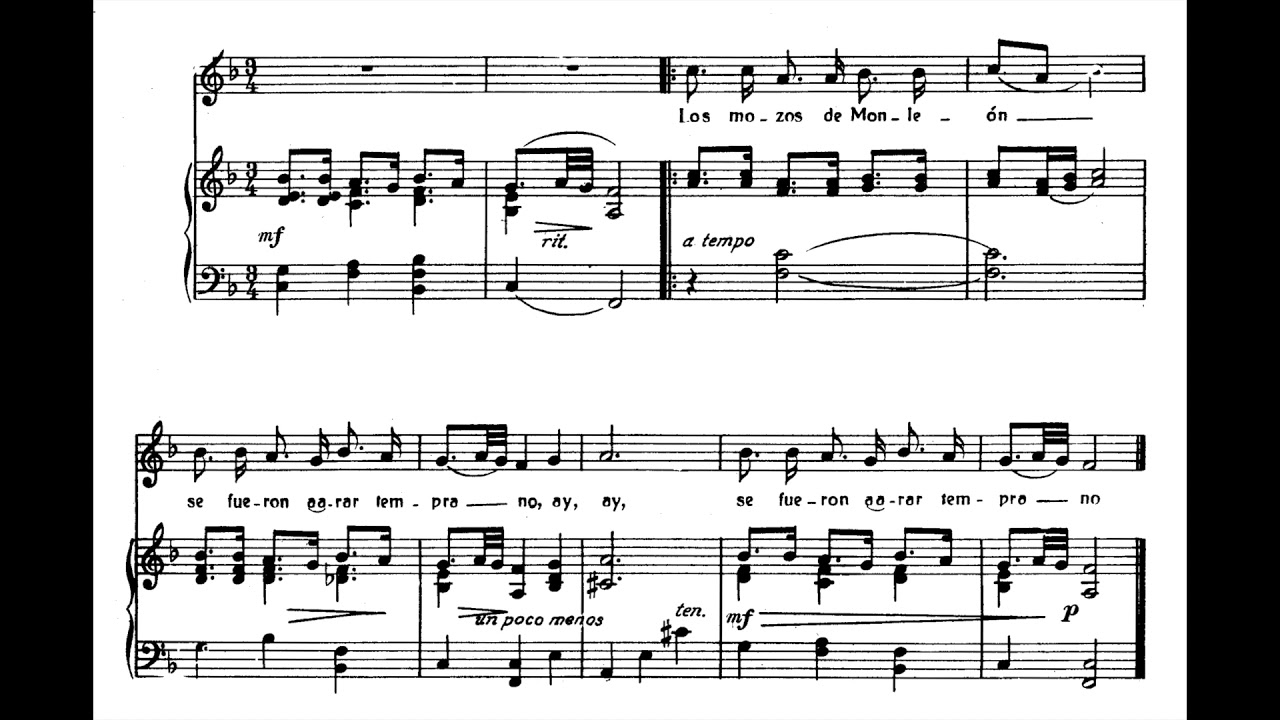 Lorca - Los mozos de Monle&oacute;n (piano accompaniment)
