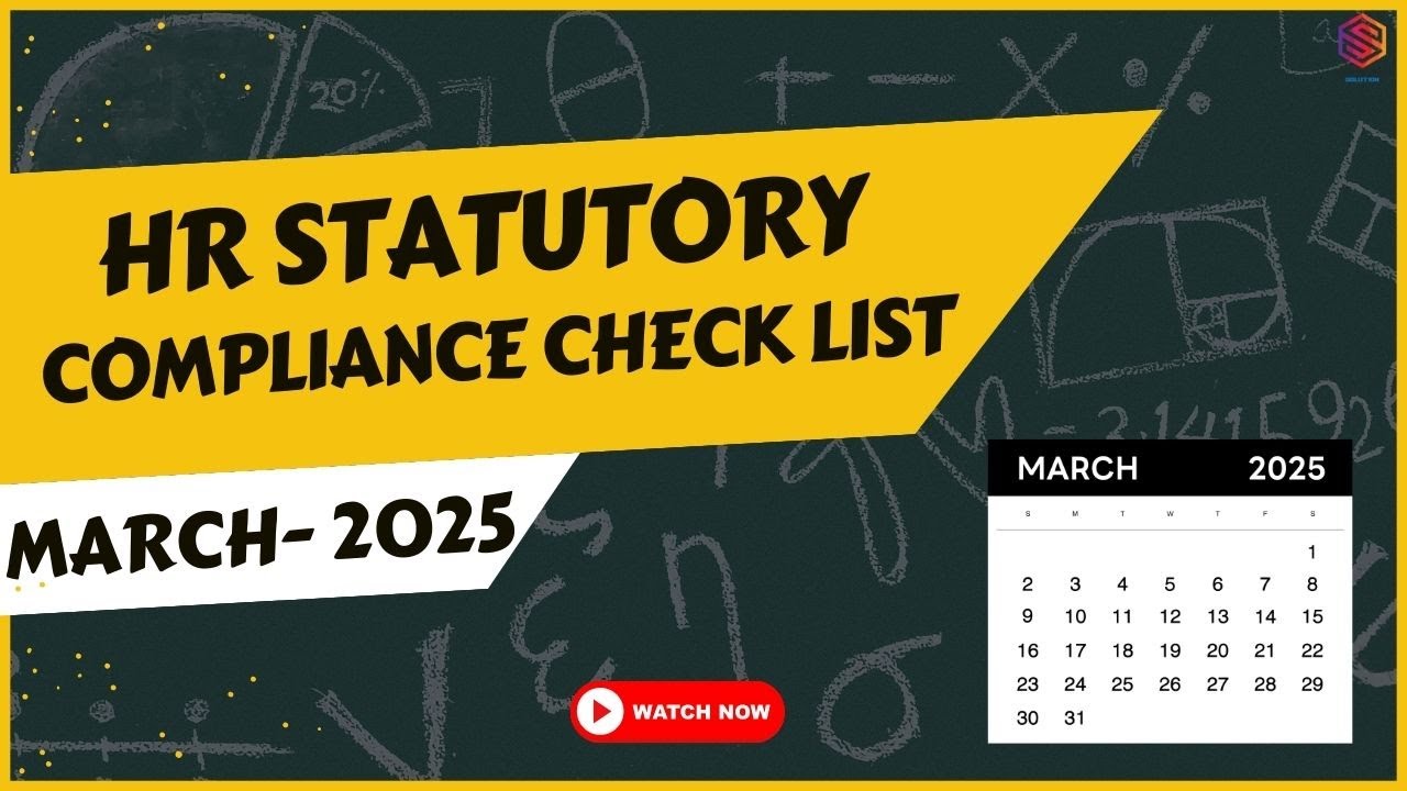📌 Statutory Compliance Calendar – HR | March 2025