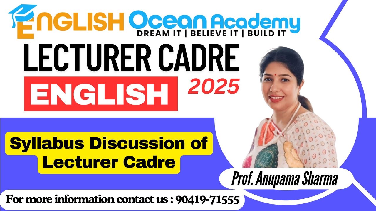 Lecturer Cadre English Syllabus | Syllabus Discussion of Lecturer Cadre English  