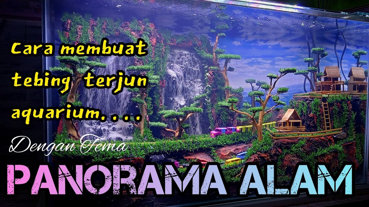 CARA MEMBUAT TEBING AQUARIUM DARI STEROFOAM - how to make an aquarium waterfall cliff from Styrofoam