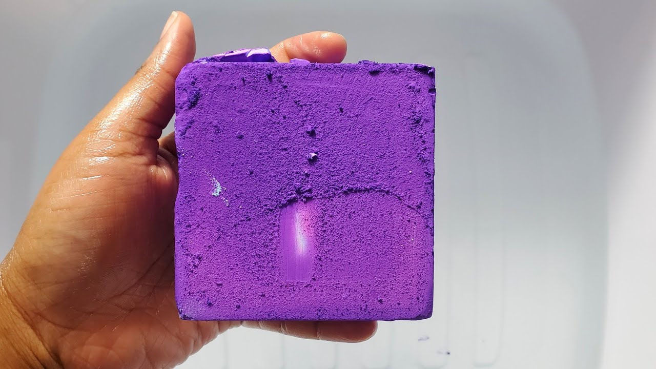 PURPLE DYED GYM CHALK WATER CRUMBLE-ASMR