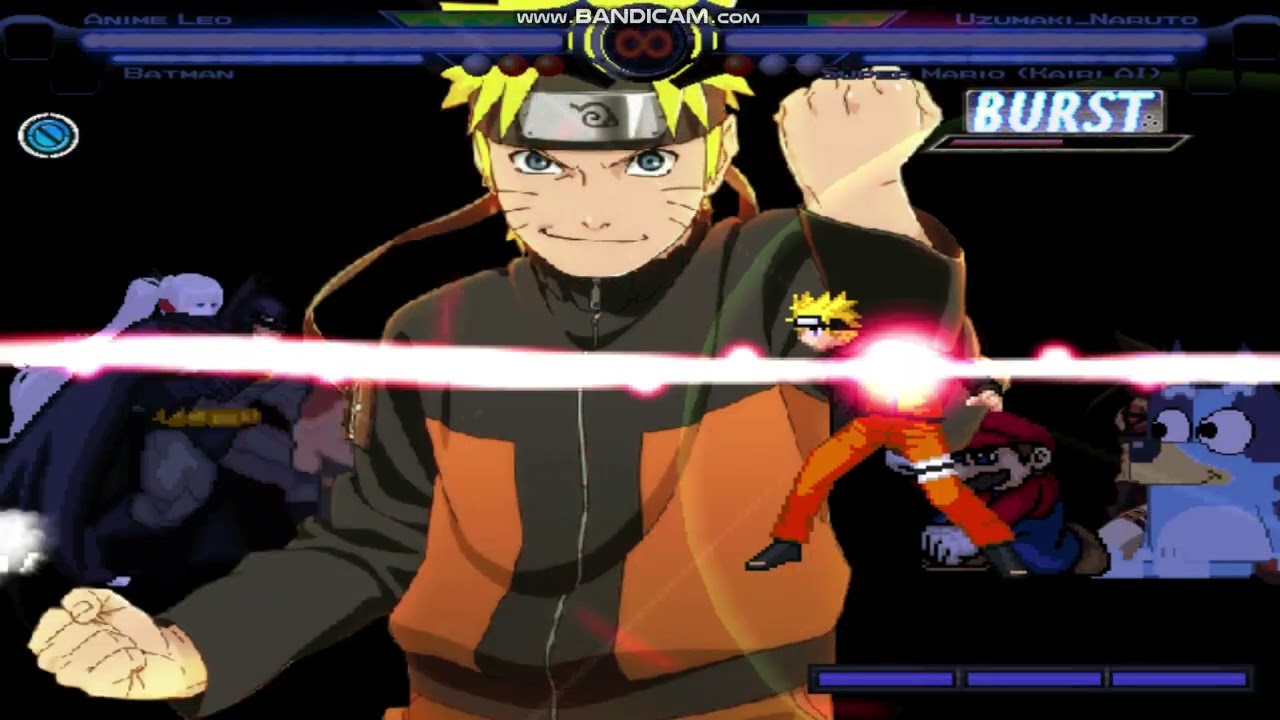 Mugen Battle Match Request:Anime leo,Batman,UD and WS vs naruto, mario, bluey and sol badguy