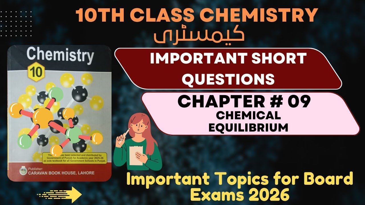 Chapter#9, Chemical Equilibrium,Board Important questions,10th Class Chemistry,Board Scheme