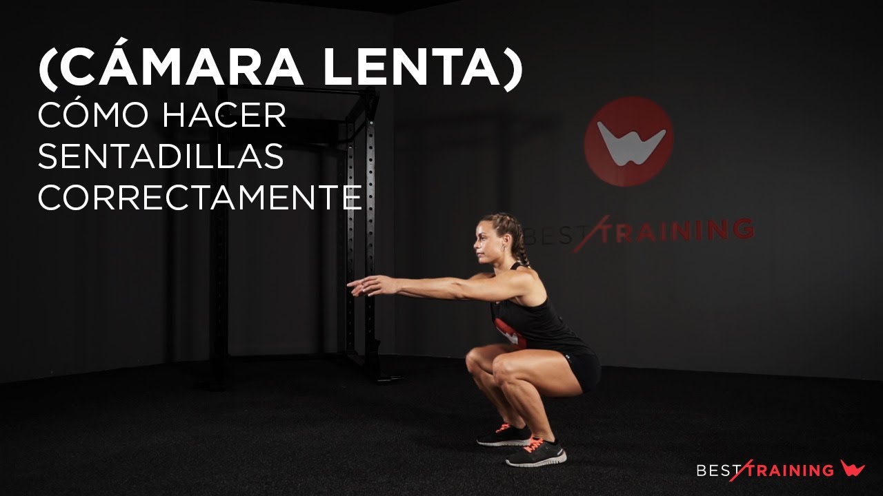 (C&aacute;mara lenta) C&oacute;mo hacer sentadillas correctamente - Besttraining