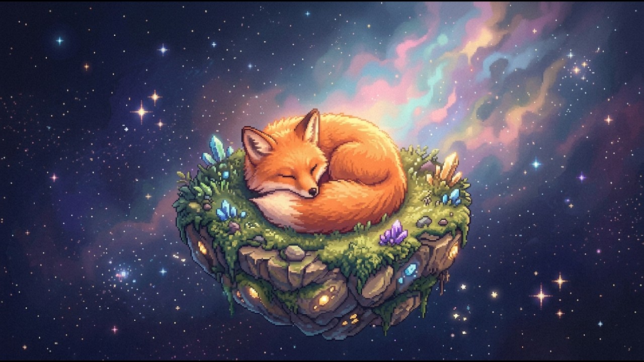 Sleeping Space Fox 🌙 Cozy Lofi Beats for Studying, Relaxing & Deep Focus