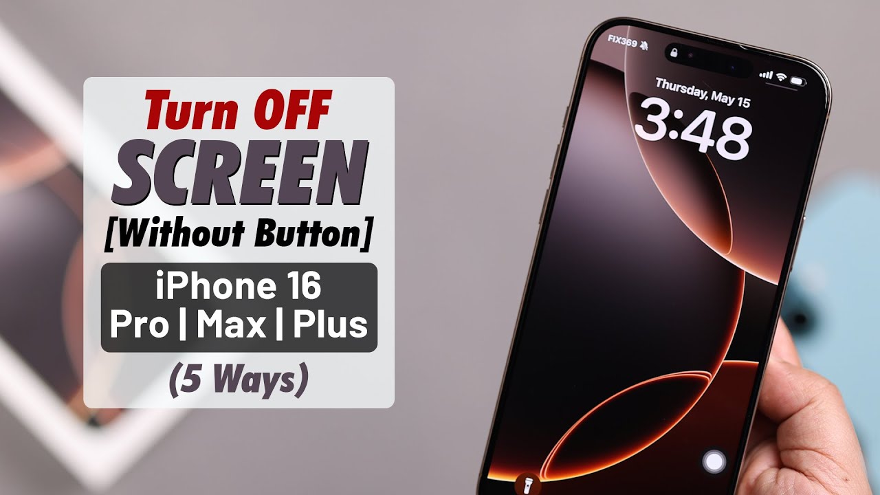 5 WAYS To Turn OFF iPhone 16 Screen Without Buttons!