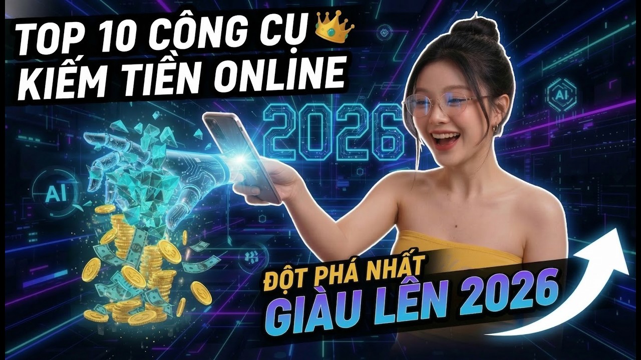 Kiếm Tiền Online 2026: 10 AI MIỄN PHÍ PHẢI BIẾT!