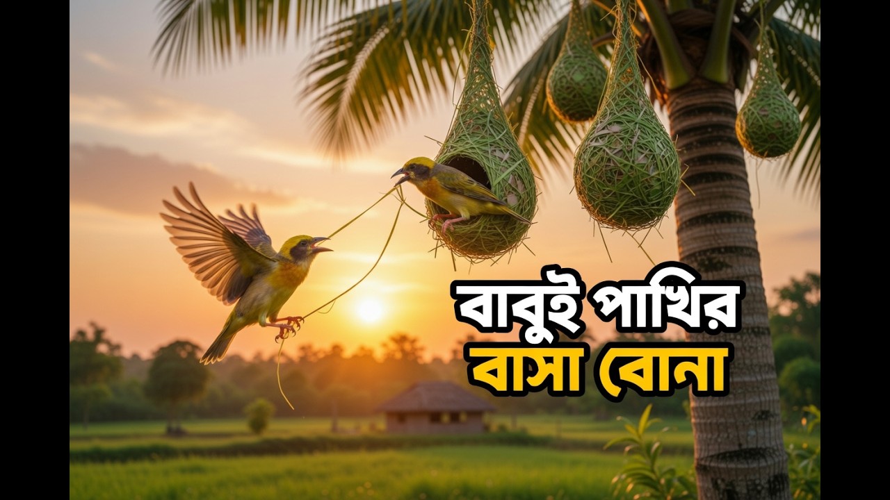 বাবুই পাখির বাসা বোনার গল্প