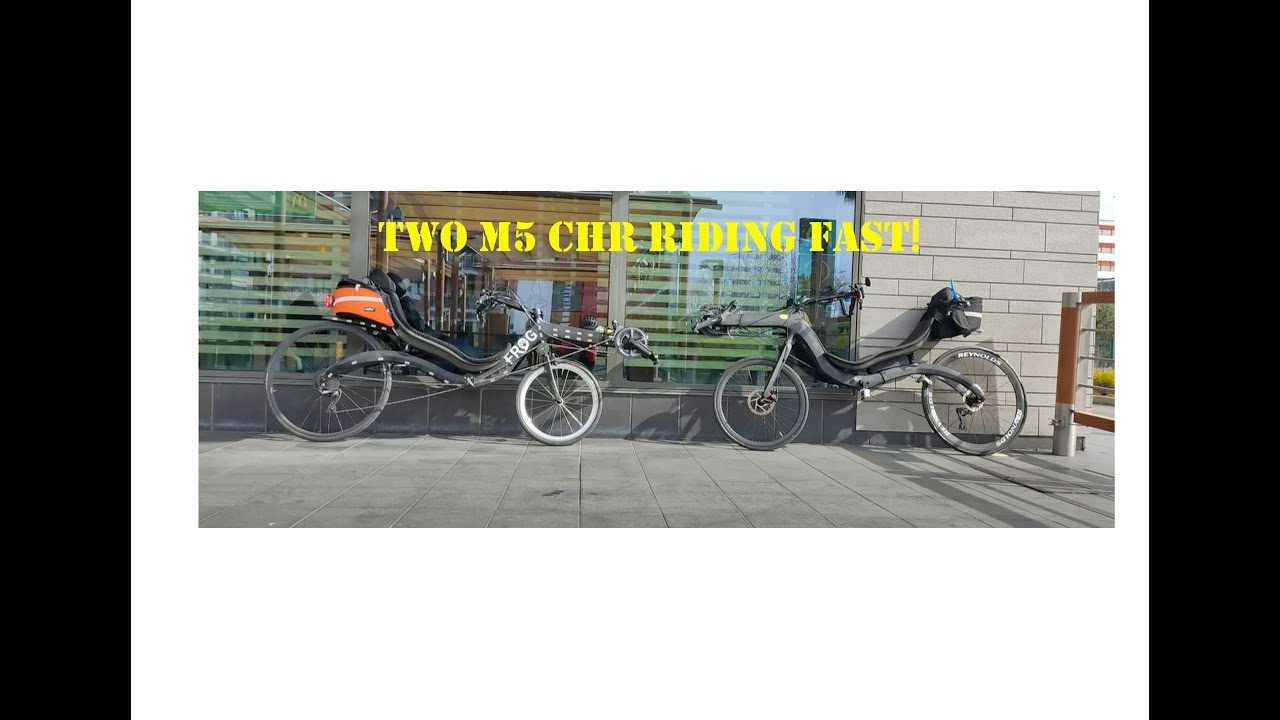 Two M5 Recumbent Bikes riding fast!