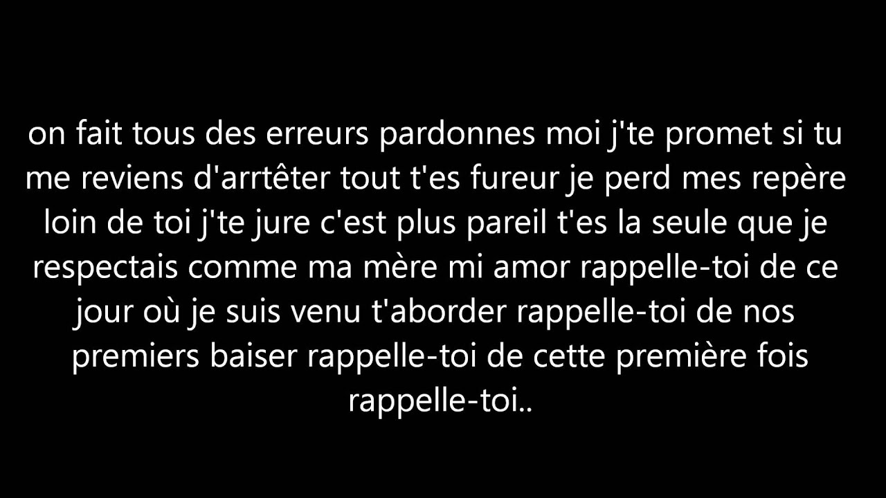Rappelle toi Ma2x Parole (lyrics)