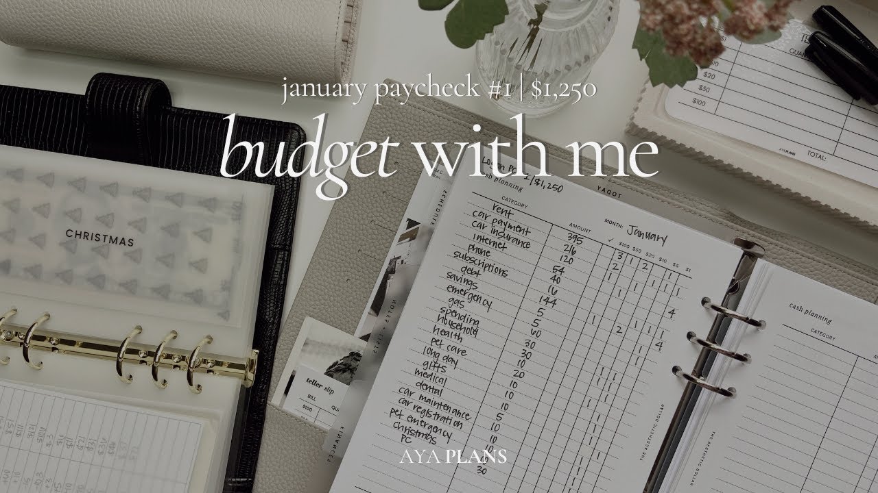 Budget With Me | $1,250 | January Paycheck #1