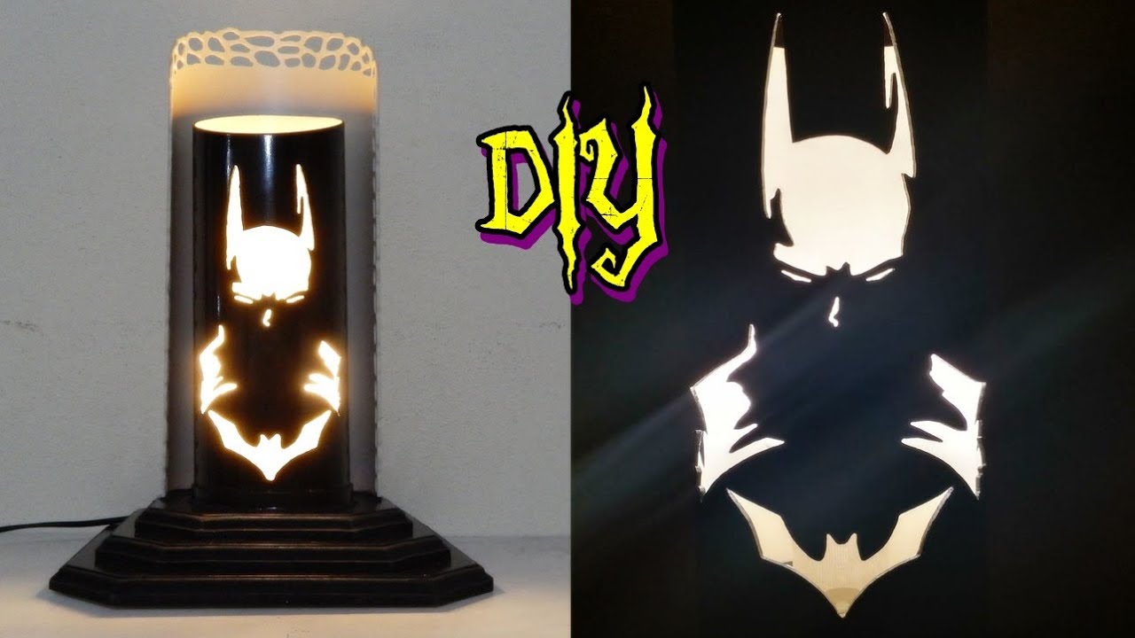 Aprenda fazer uma luminária de pvc Batman