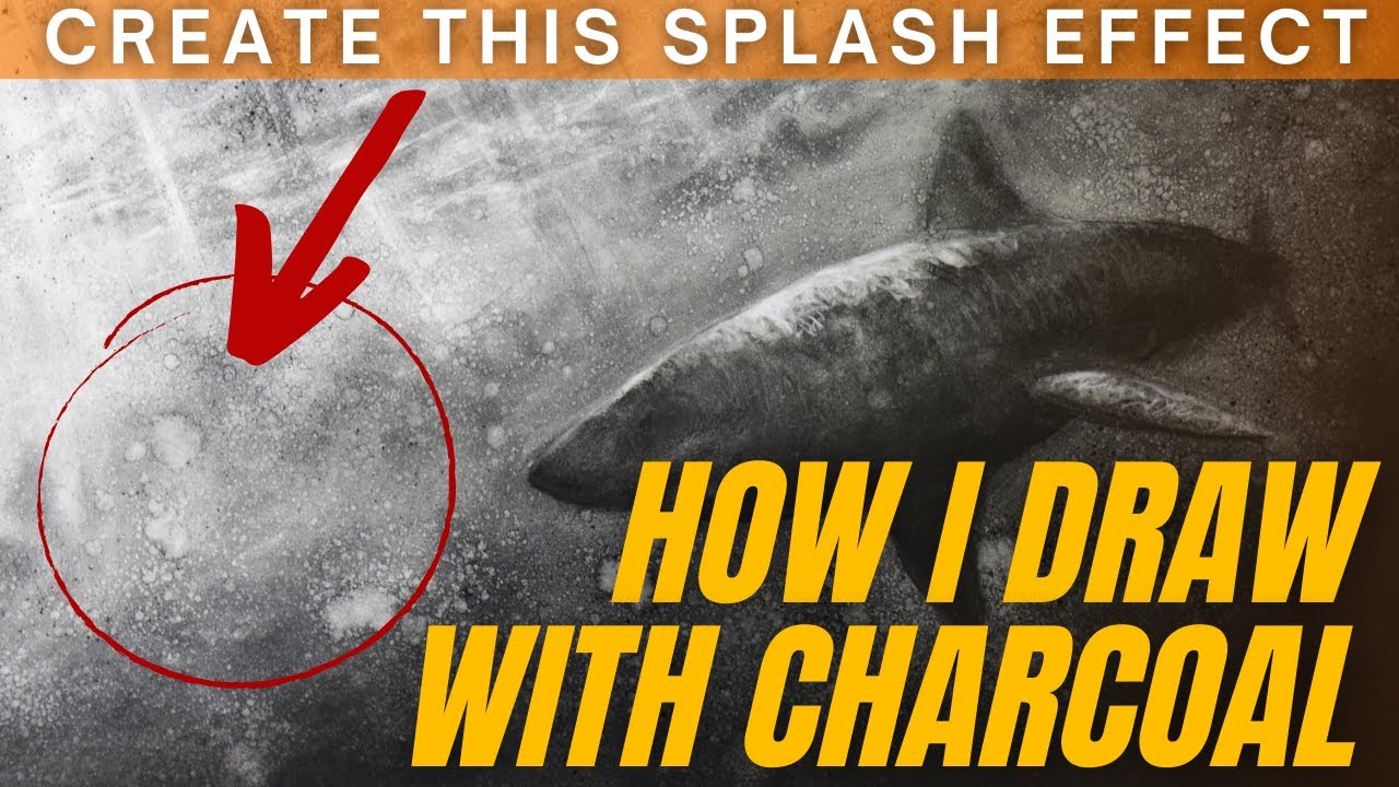 How I draw with Charcoal | How to create that Abstract Splash effect with Charcoal!
