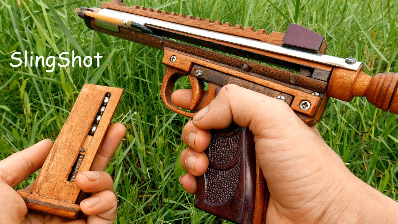 Design a toy pistol from wood