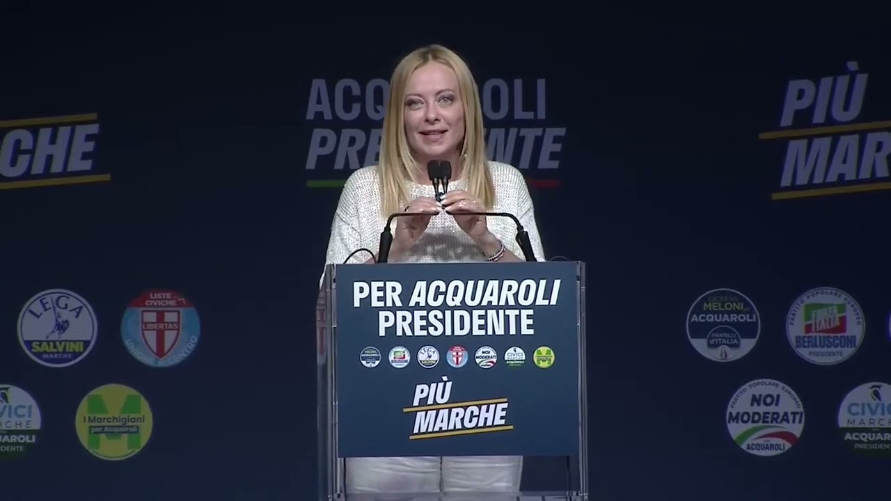 Giorgia Meloni interviene live in piazza ad Ancona. Non perdetela!