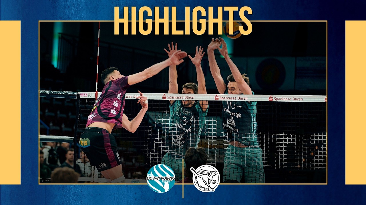Highlights SWD powervolleys D&uuml;ren - Energy source Netzhoppers KW (Season 25/26)