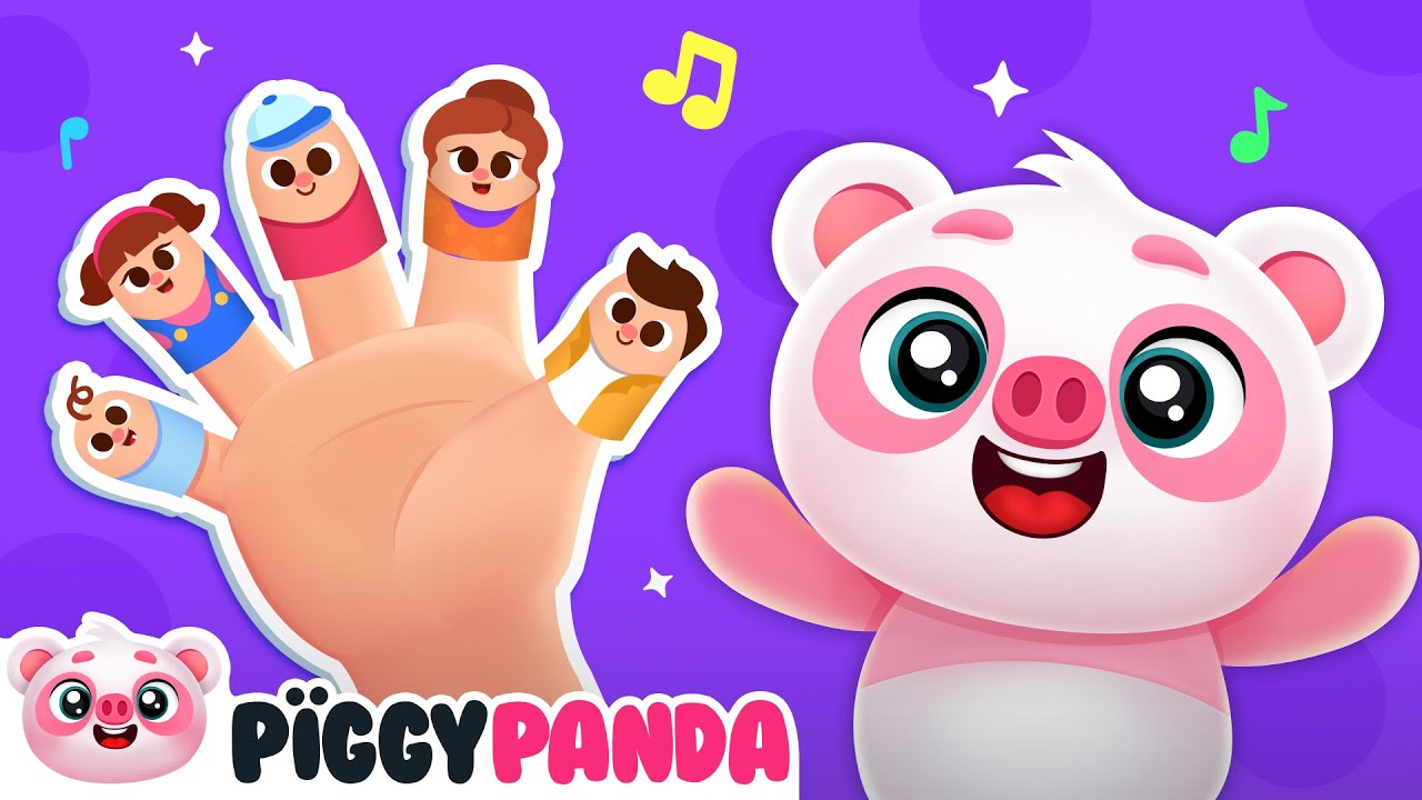 Daddy Finger | Family Song | Marionette Puppetry | Piggy Panda World for Kids & Children