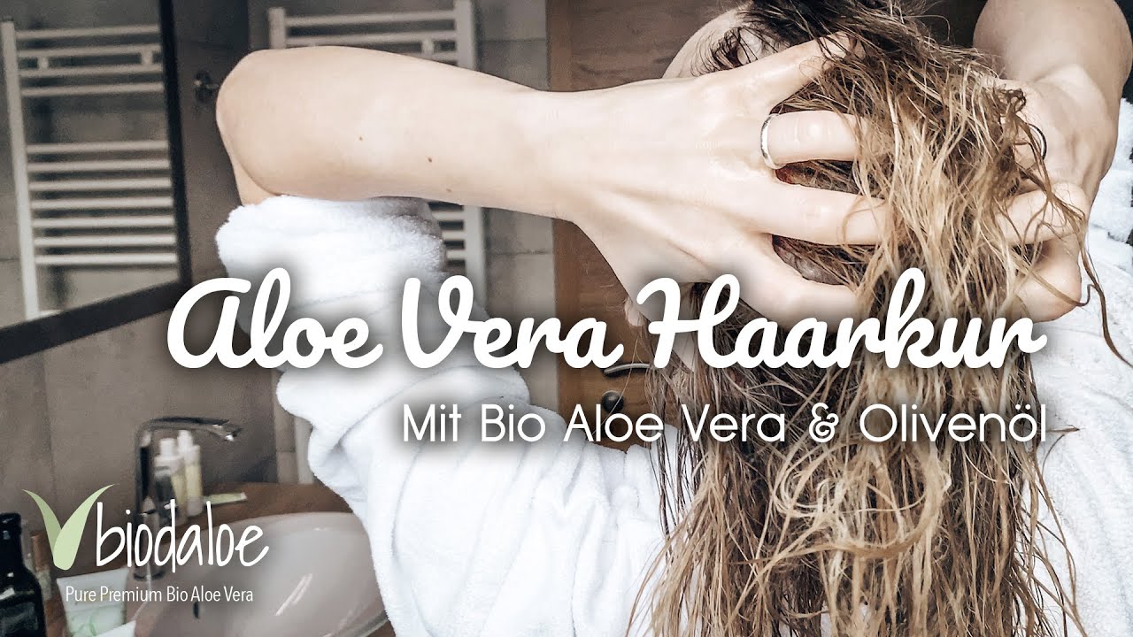 Haarkur mit Bio Aloe Vera und Olivenöl gegen spröde Haare, trockene Kopfhaut und Spliss | BIODALOE