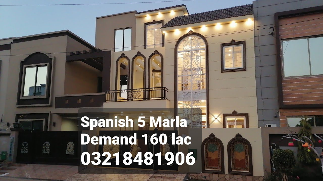 Spanish Style 5 Marla 25 × 45 House For Sale in Bahria Town Lahore 03218481906