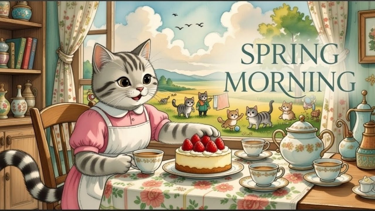 Quiet Window Morning | Cozy Gentle AtmosphericMusic with Cats