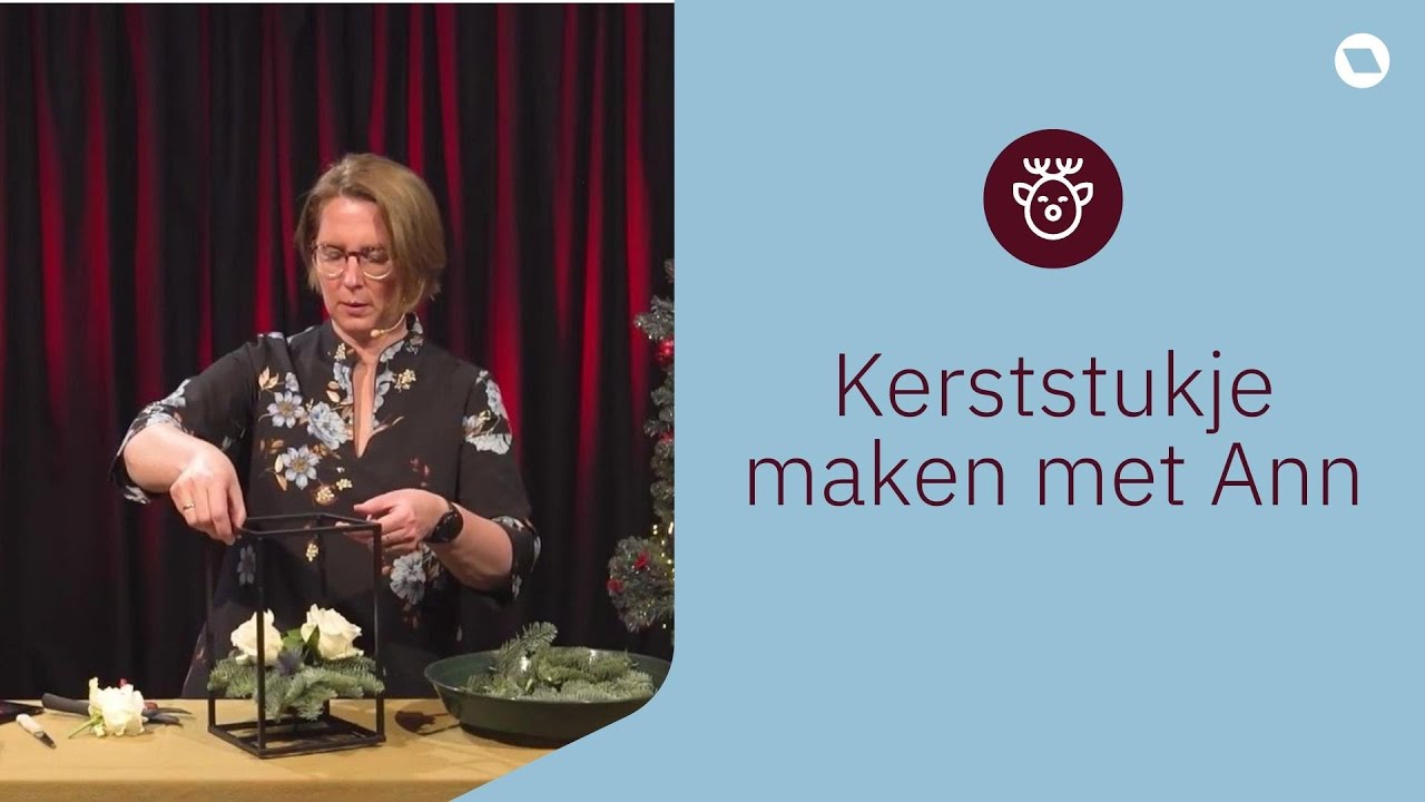 Kerststukje maken met Ann