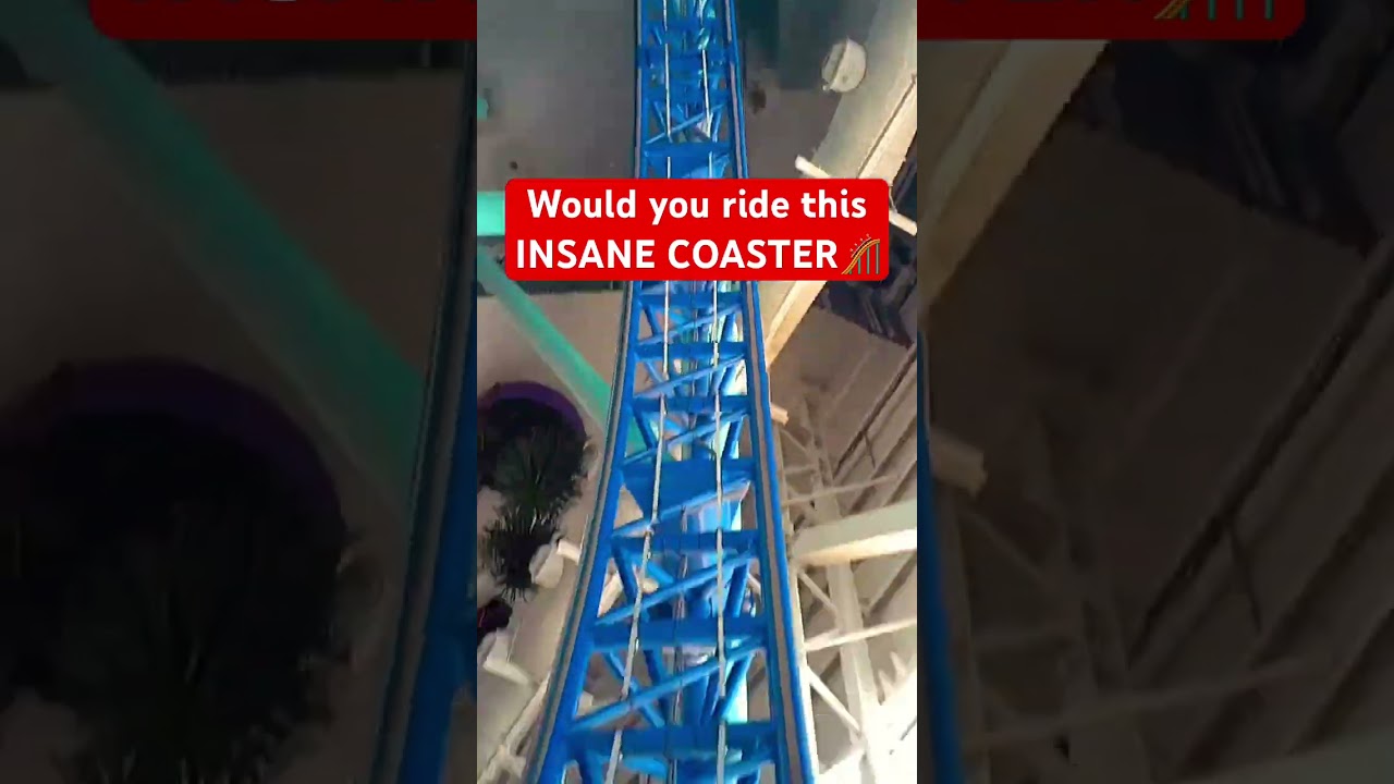 Would you ride this CRAZY COASTER? 🎢 #amusementpark #launchcoaster