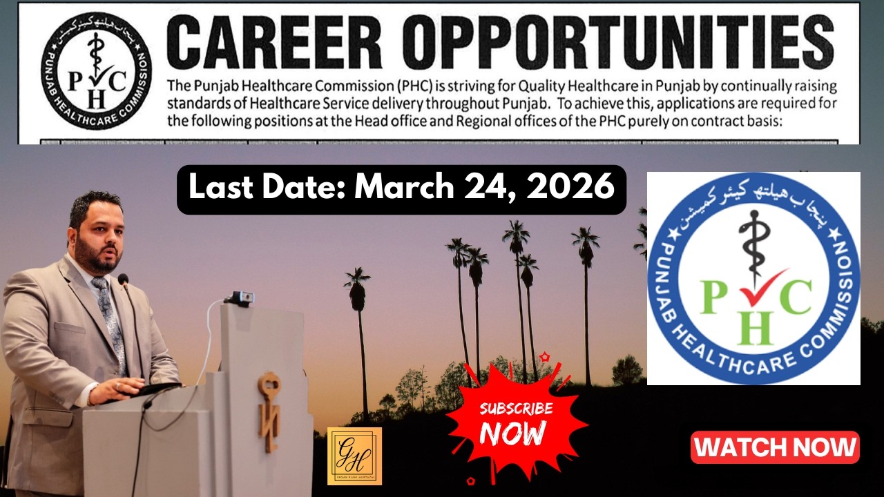 Punjab Healthcare Commission Jobs 2026: PHC Apply Online for Field Officers, Managers & Others