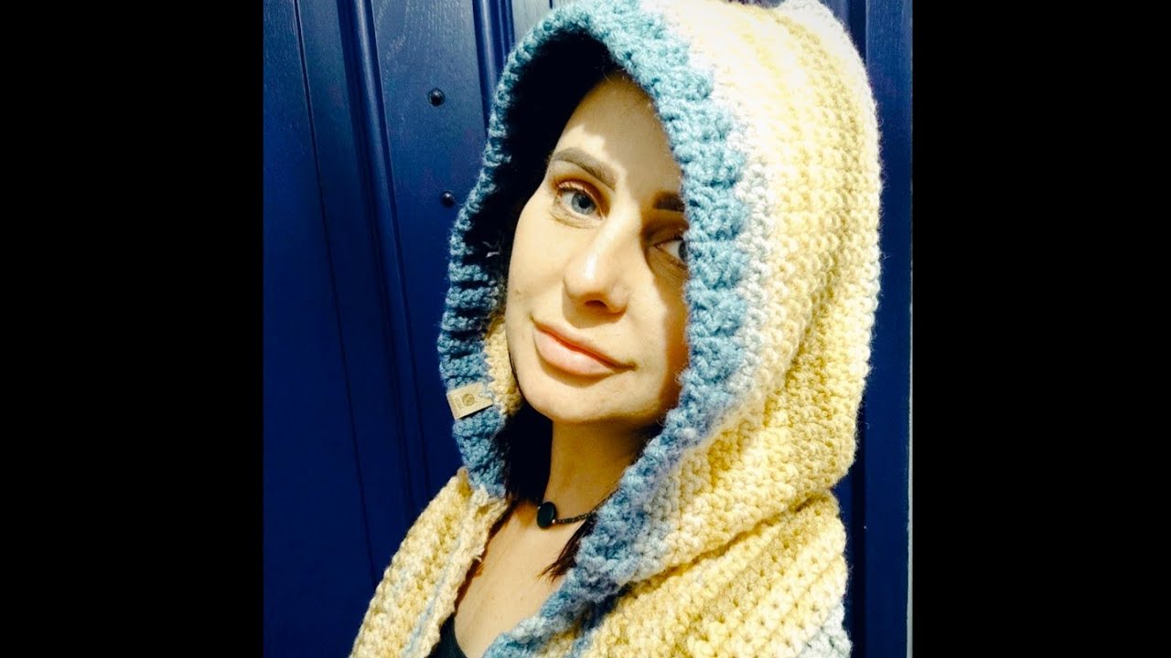Ciepły kaptur z szalem na szydełku - krok po kroku / Warm hood with scarf on crochet - step by step
