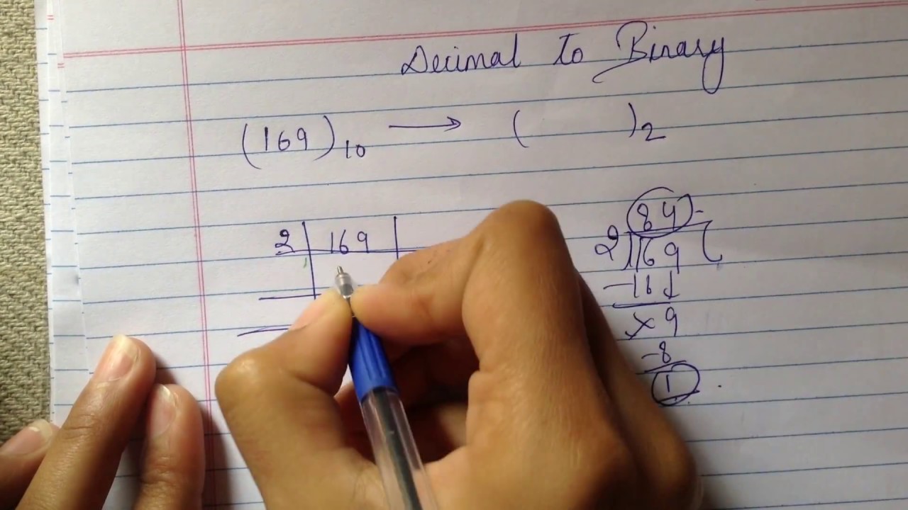 decimal to binary conversion in hindi