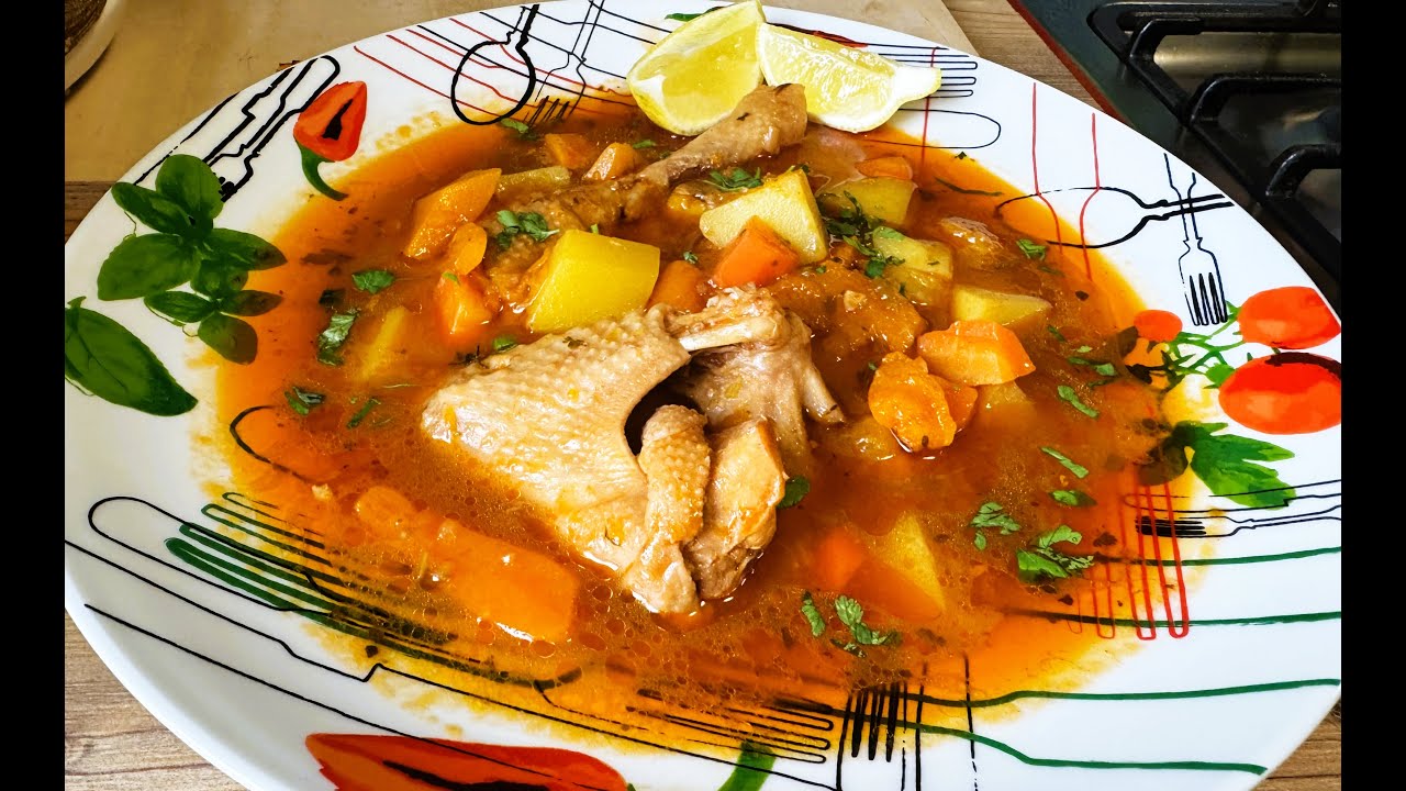 DELICIOSA GALLINA CON VERDURAS🐔🥗👩‍🍳