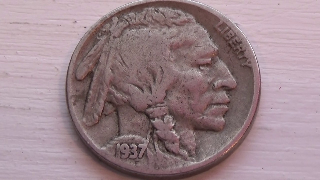 A 1937 Indian Head Buffalo Nickel