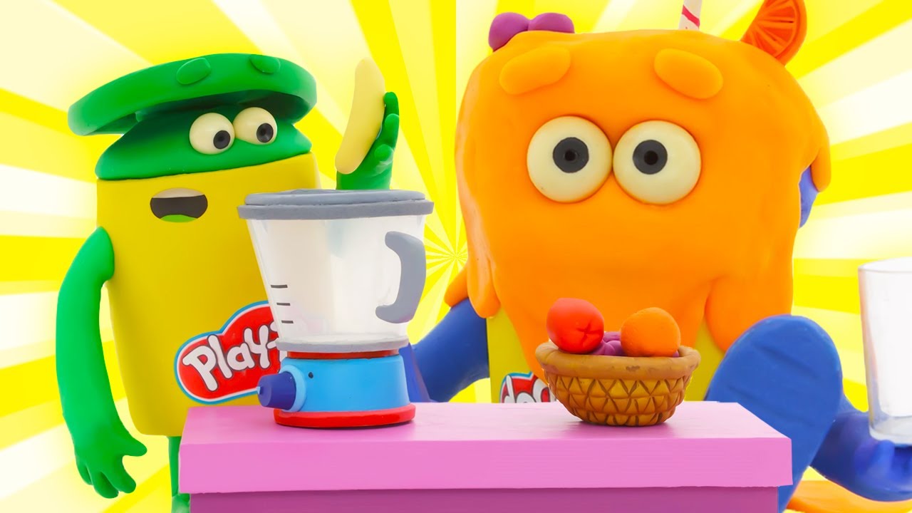 Messy Smoothie 🍌 Eating Healthy with Play-Doh | The Play-Doh Show ⭐️