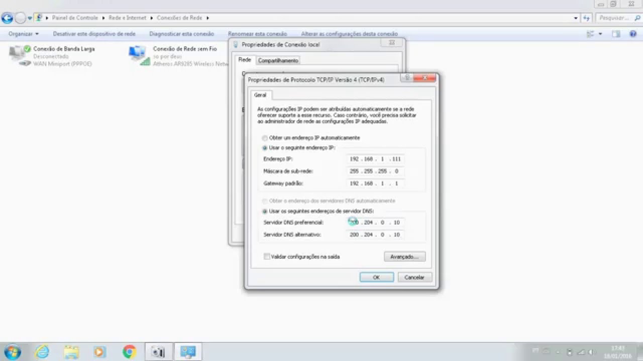 #Como colocar IP Fixo e Tirar IP Fixo no computador.