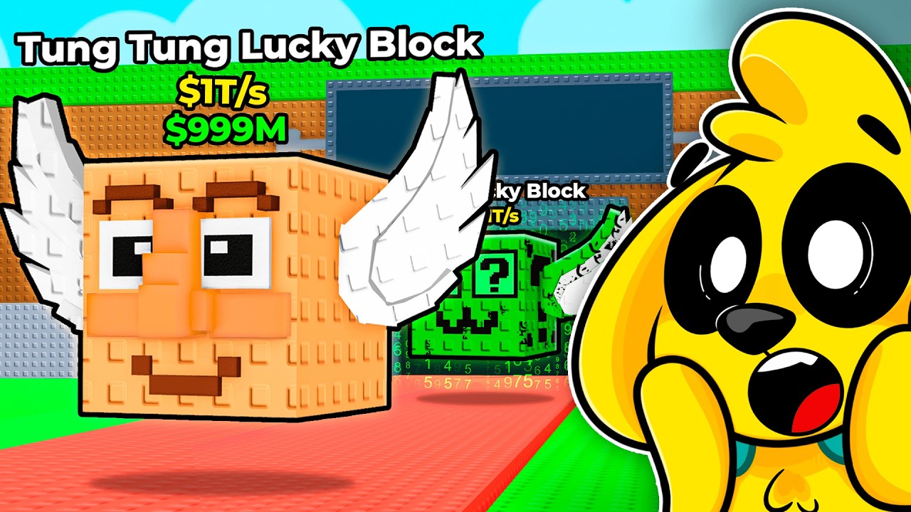 Usé LUCKY BLOCKS ILEGALES en CARRERA TROLL para CONSEGUIR BRAINROT OP en Steal a Brainrot
