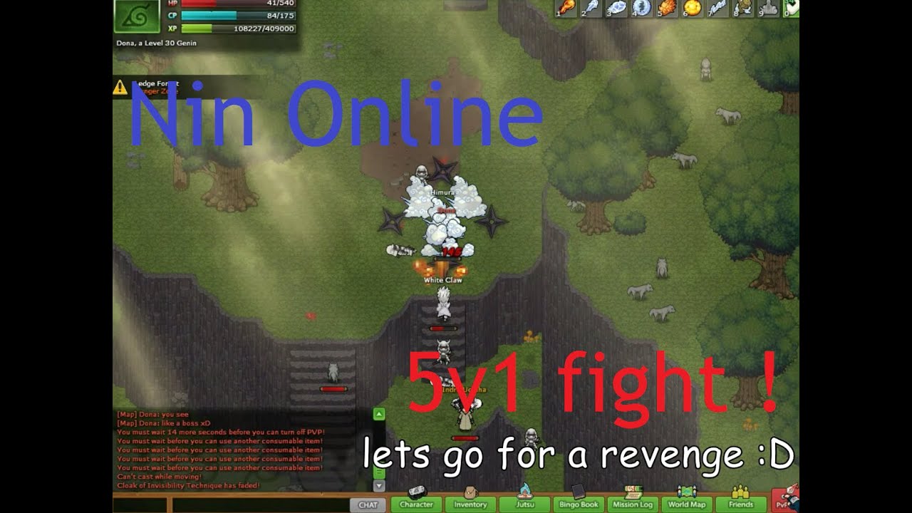 Nin Online - 5v1 fight