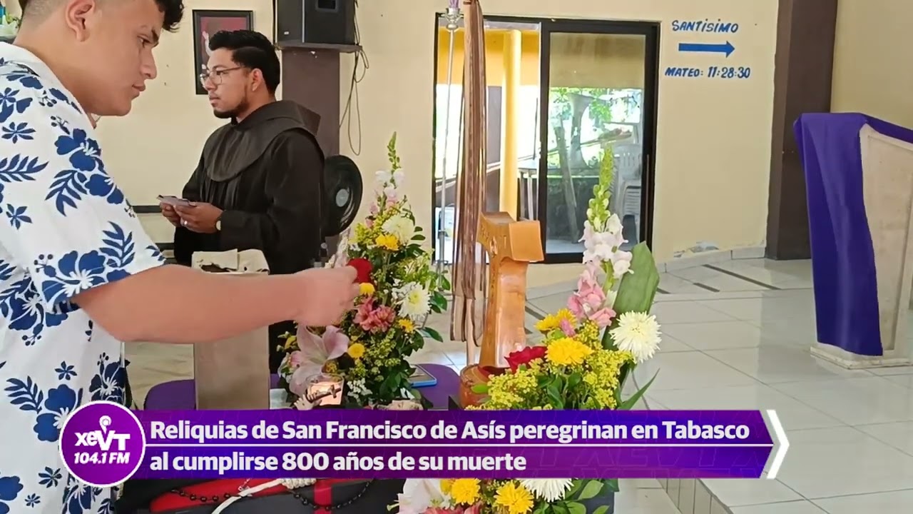 Reliquias de San Francisco de Asís peregrinan en Tabasco a 800 años de su muerte