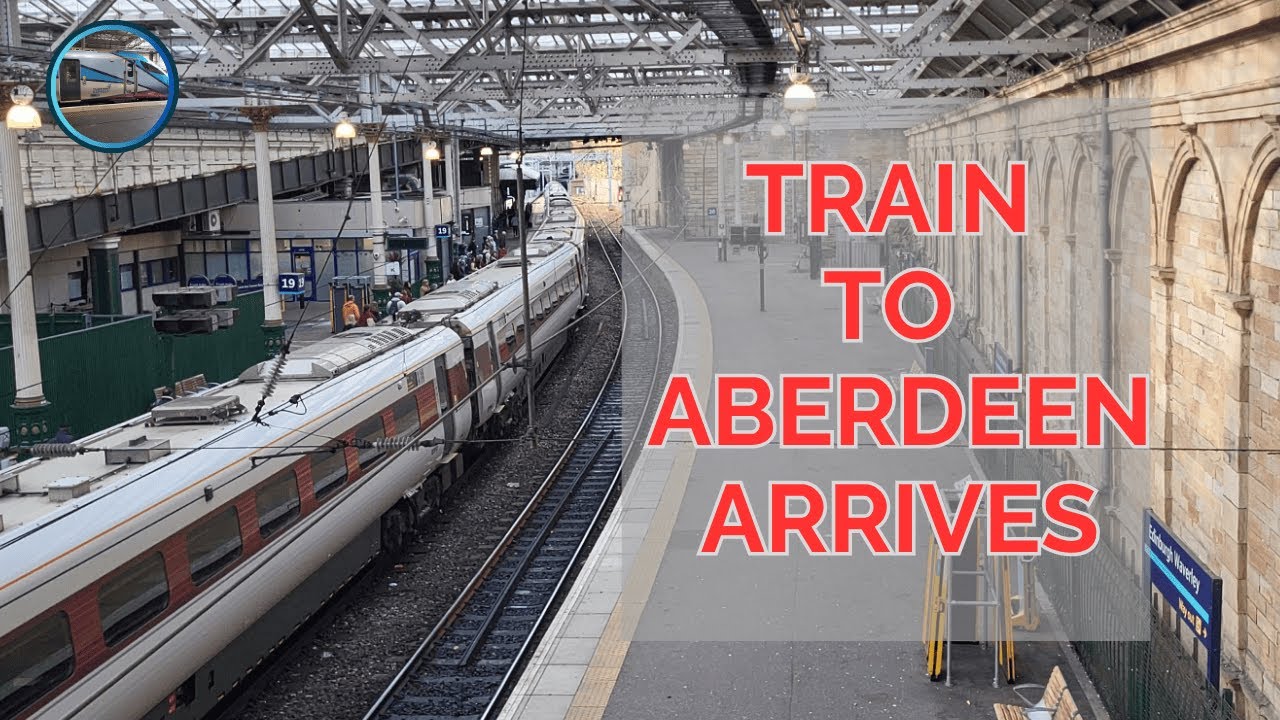 Edinburgh Waverley Platforms 19 & 20 —  Lner TRAIN to Aberdeen Arrives.