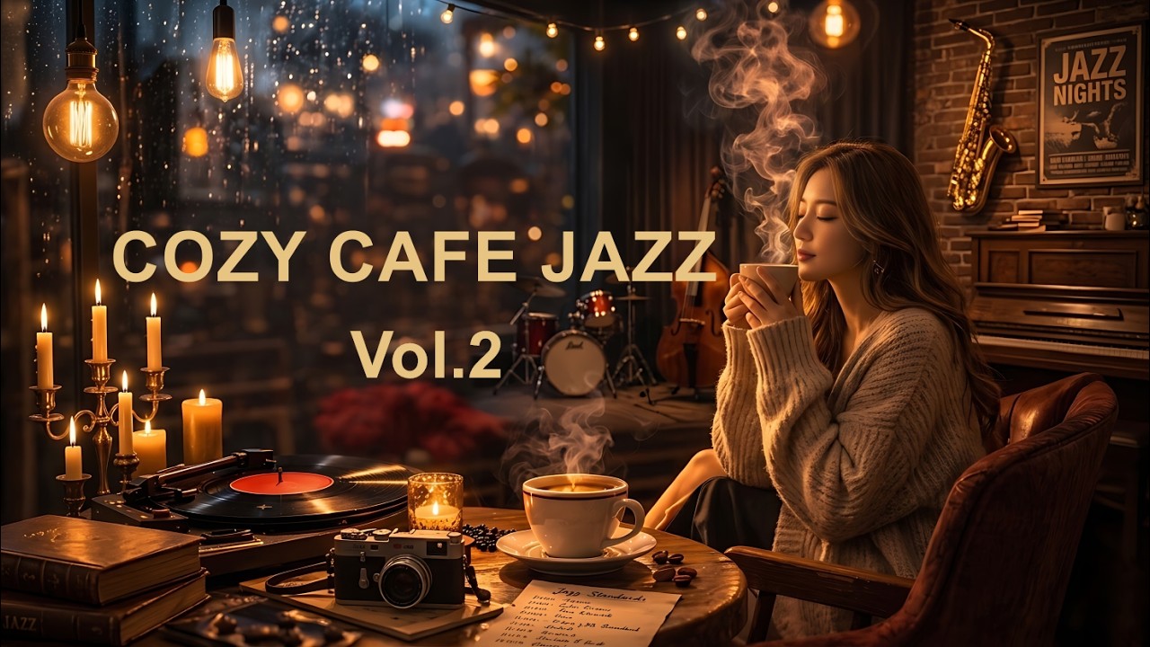 Cozy Cafe Jazz Vol.2 ☕ Smooth Relaxing Jazz for Study, Work & Coffee Time (1 Hour)