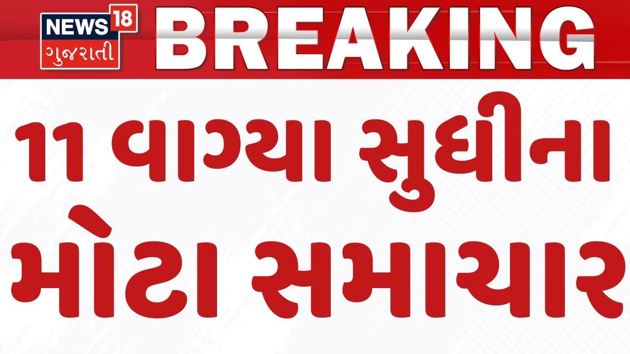 Gujarat Breaking News | 11 વાગ્યા સુધીના તમામ મહત્વના સમાચાર | Breaking News | News of The Day