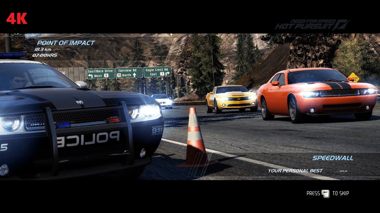DODGE CHALLENGER SRT 8 | POINT OF IMPACT | NEED FOR SPEED | HOT PURSUIT 2012 | NFS | 4k