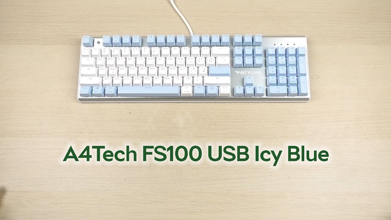 Розпаковка A4Tech FS100 USB Icy Blue