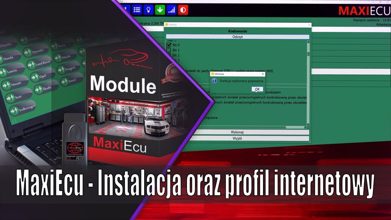 MaxiEcu - Instalacja oprogramowania oraz konto użytkownika